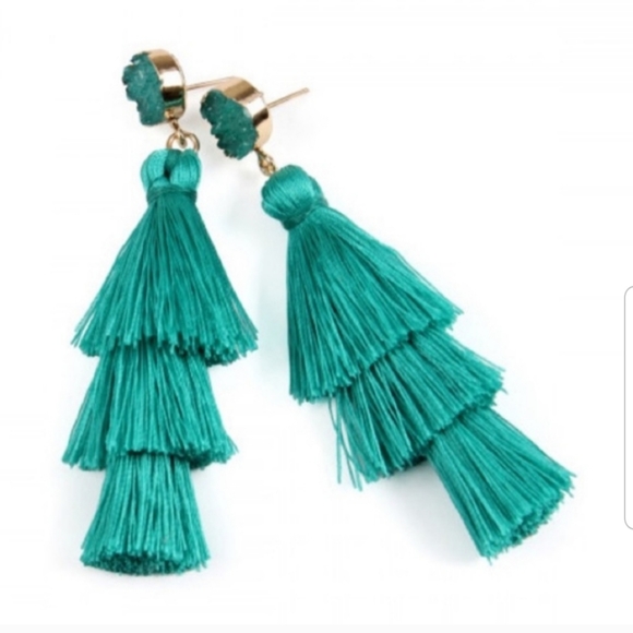 Riah Fashion Jewelry - RiahFashion Turquoise Druzy Earrings